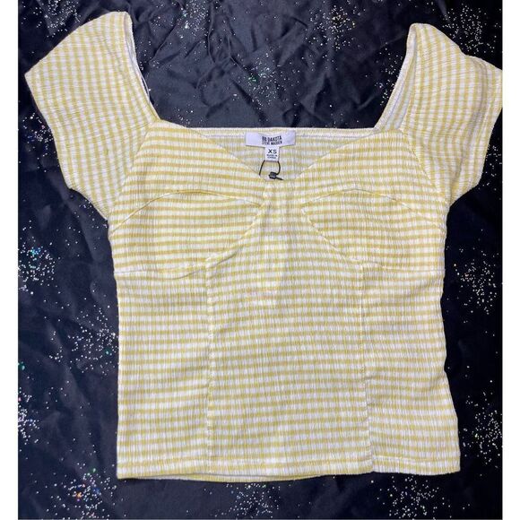 BB Dakota Yellow Gingham Top - XS - Picture 4 of 8